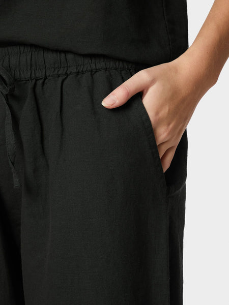 Neo Noir Sonar Linen hörbuxur black