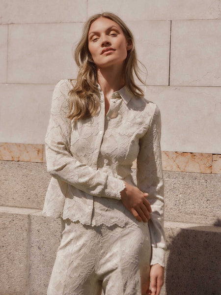 Rosemunde Fiona LS Lace Shirt