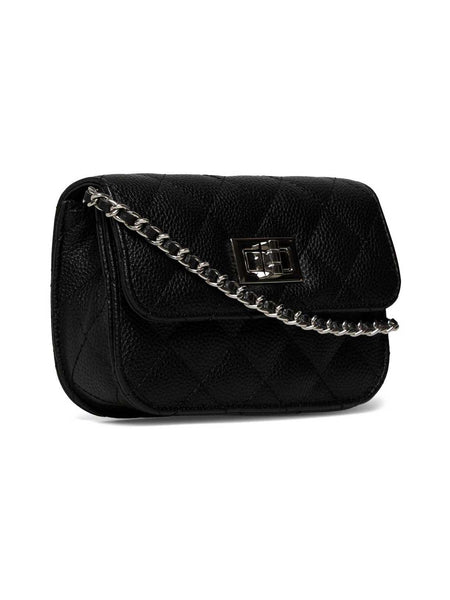 RBSanya Small Quilted Belt Bag - black silver
