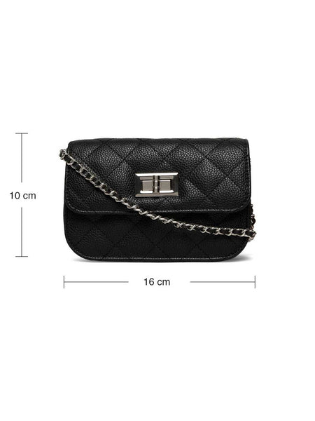RBSanya Small Quilted Belt Bag - black silver
