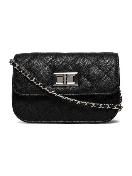 RBSanya Small Quilted Belt Bag - black silver