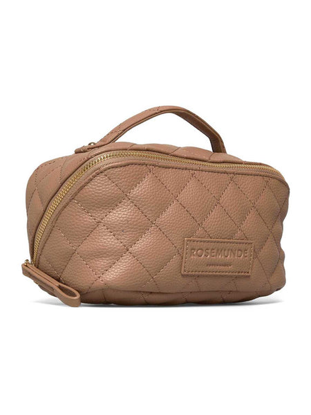 RBSanya Quilted Small Cosmetics Case - delicate camel gold