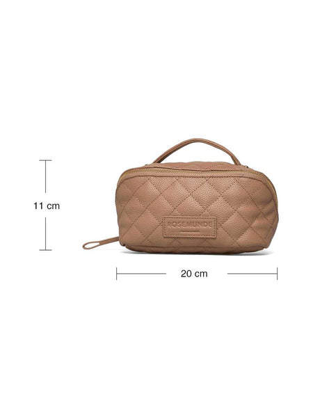 RBSanya Quilted Small Cosmetics Case - delicate camel gold