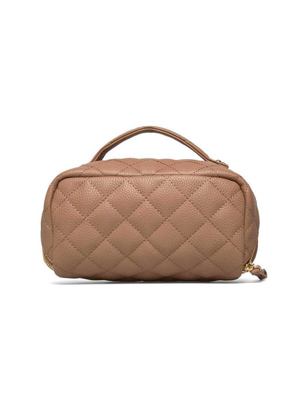 RBSanya Quilted Small Cosmetics Case - delicate camel gold