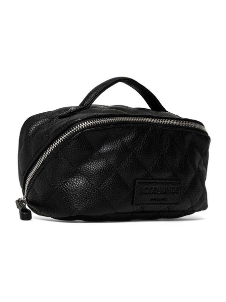 RBSanya Quilted Small Cosmetics Case - black silver