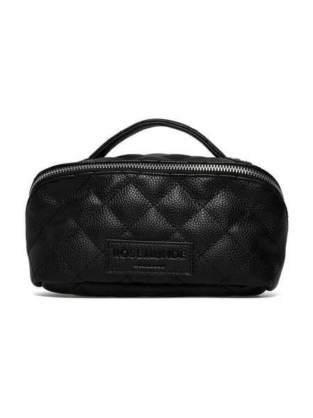 RBSanya Quilted Small Cosmetics Case - black silver