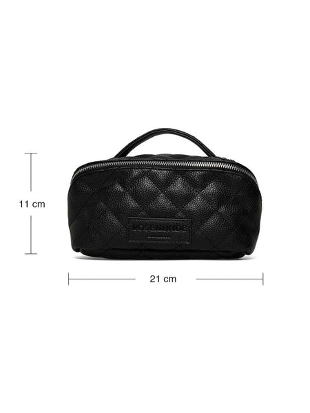 RBSanya Quilted Small Cosmetics Case - black silver