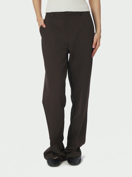 ALICE SUIT PANTS - dark brown