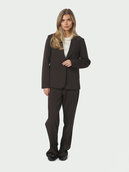 ALICE SUIT PANTS - dark brown