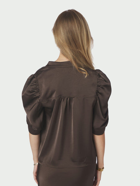 ROELLA HEAVY SATEEN BLOUSE