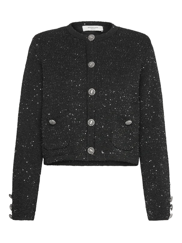 RWVibe LS Short Sequin Knit Jacket