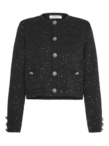 RWVibe LS Short Sequin Knit Jacket