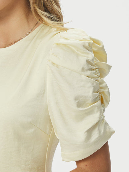 BENUTI SOLID DRESS - Light yellow