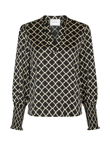 LANDA TILE PRINT BLOUSE