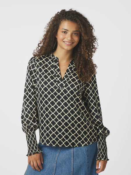 LANDA TILE PRINT BLOUSE