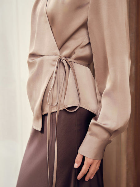 CAPRINA HEAVY SATEEN BLOUSE