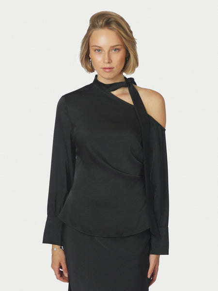 SHIRLI HEAVY SATEEN BLOUSE