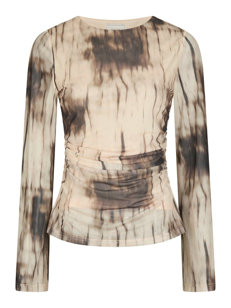 LENIDA FADED MESH BLOUSE