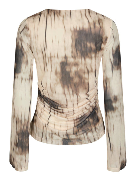 LENIDA FADED MESH BLOUSE
