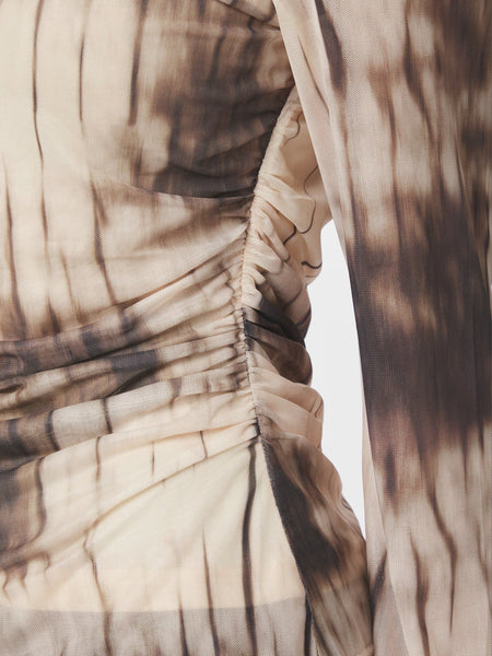 LENIDA FADED MESH BLOUSE