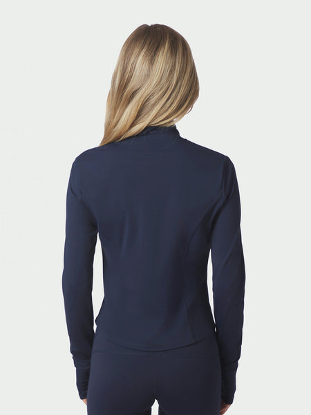 NOLANA ZIP BLOUSE Navy