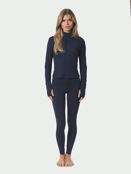 NOLANA ZIP BLOUSE Navy