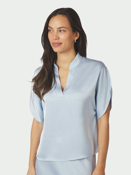 ANELLE HEAVY SATEEN BLOUSE