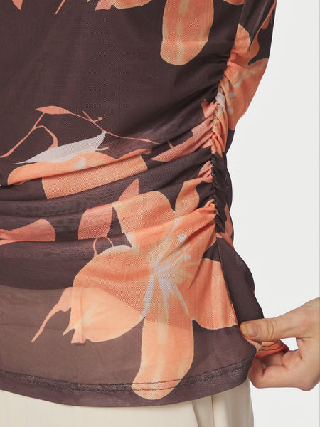 Liblana Flower Mesh Top