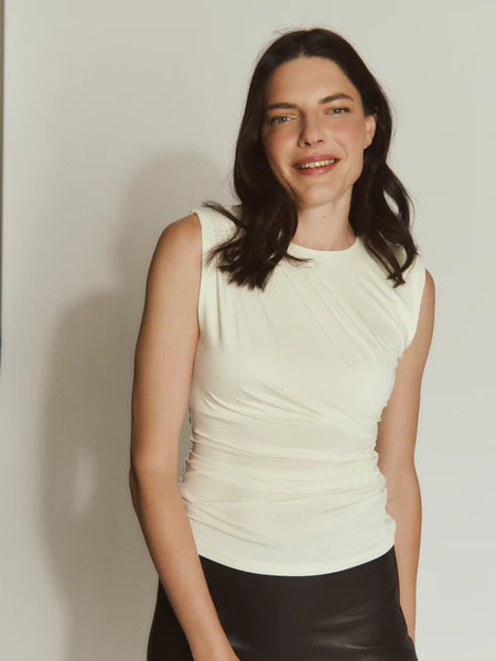 RWBillie SL Drape Top Ivory