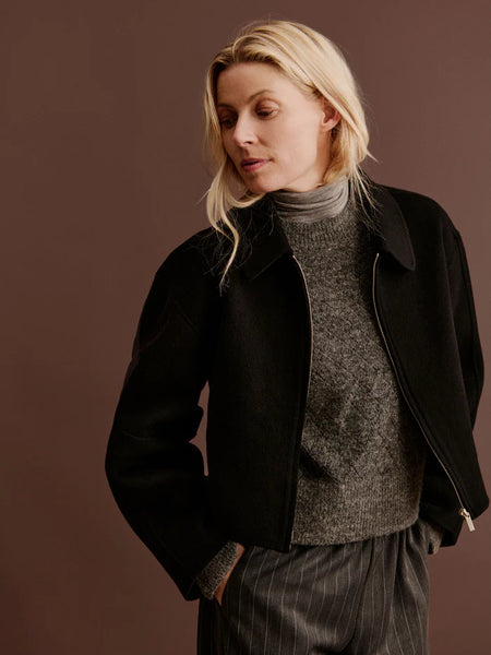 RWAida Alpaca LS Mock Neck Pullover