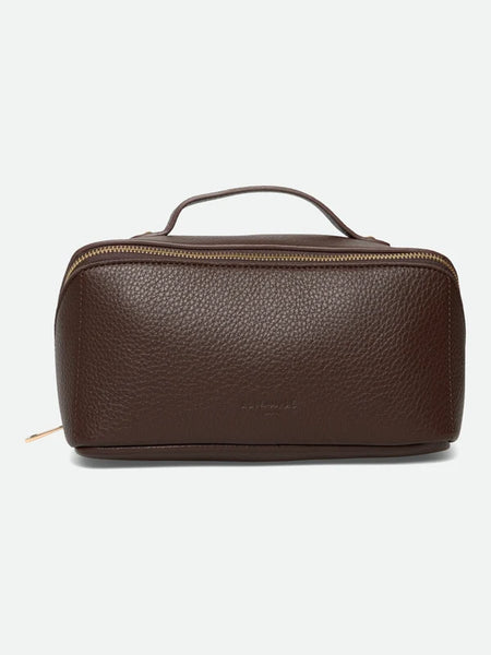 Munich Cosmetic Case - Dark chocolate gold