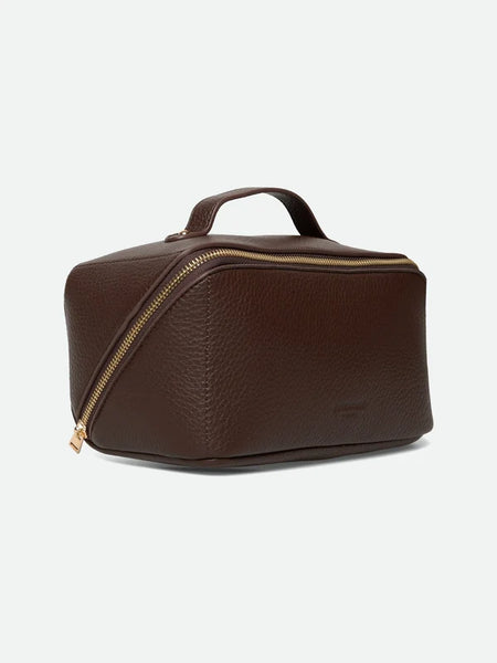 Munich Cosmetic Case - Dark chocolate gold