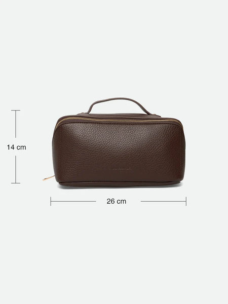 Munich Cosmetic Case - Dark chocolate gold