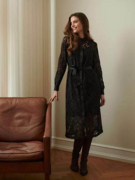 Alice Lace Long sleeve Shirt Dress