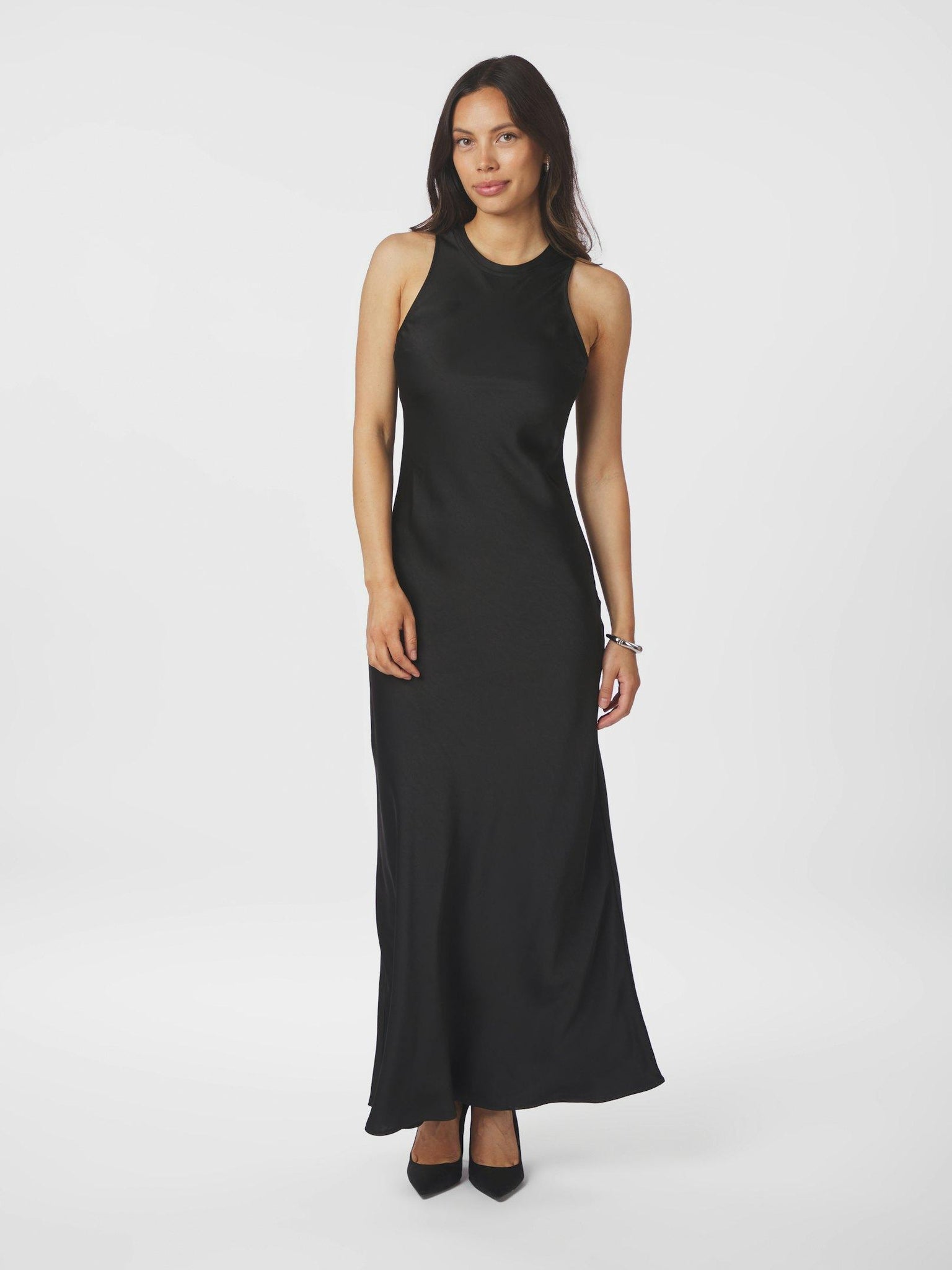 CELINIE HEAVY SATEEN DRESS