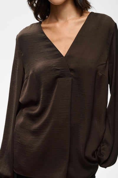 Rinda InWear Blouse- chocolate brown