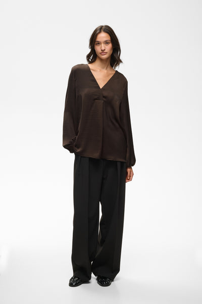 Rinda InWear Blouse- chocolate brown