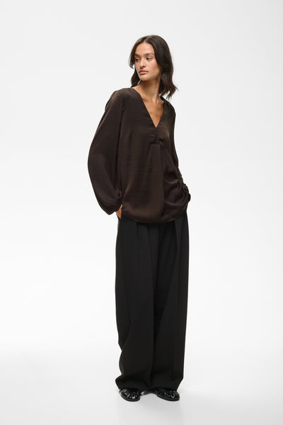 Rinda InWear Blouse- chocolate brown
