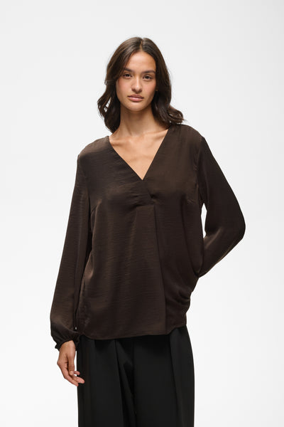 Rinda InWear Blouse- chocolate brown