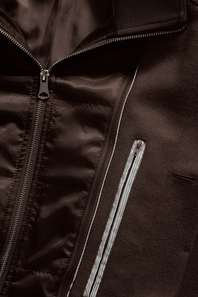HARVEY WOOL COAT -espresso brown
