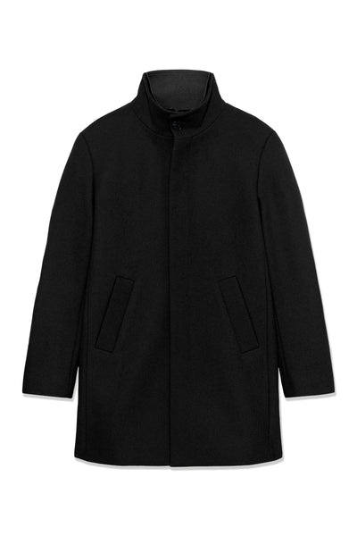 HARVEY WOOL COAT -BLACK