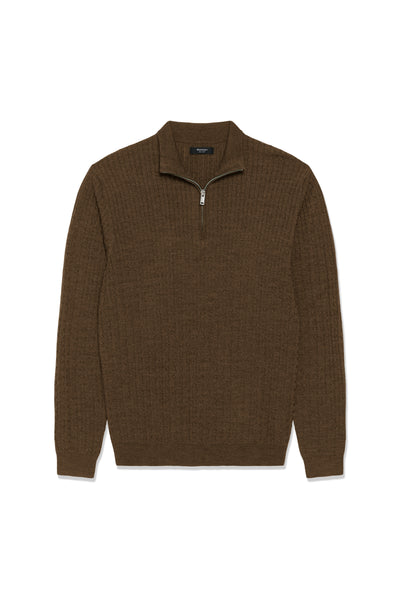 MAMASON MERINO PULLOVER -Sepia melange