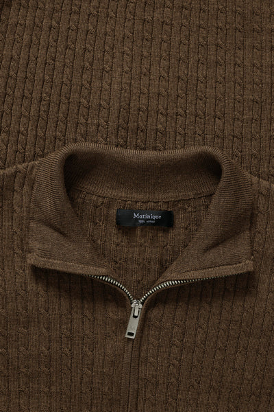 MAMASON MERINO PULLOVER -Sepia melange