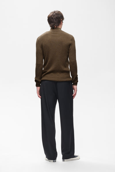 MAMASON MERINO PULLOVER -Sepia melange