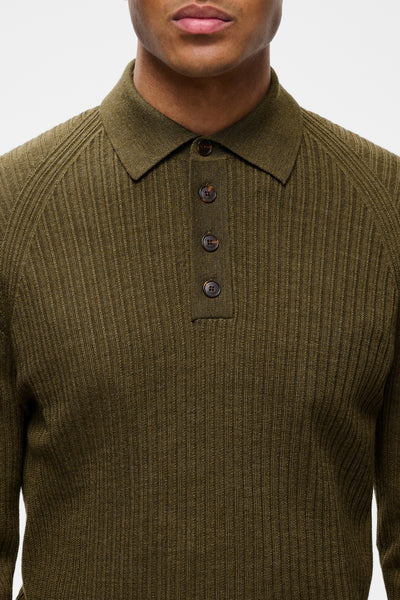 MAKERONE POLOSHIRT- sepia melange