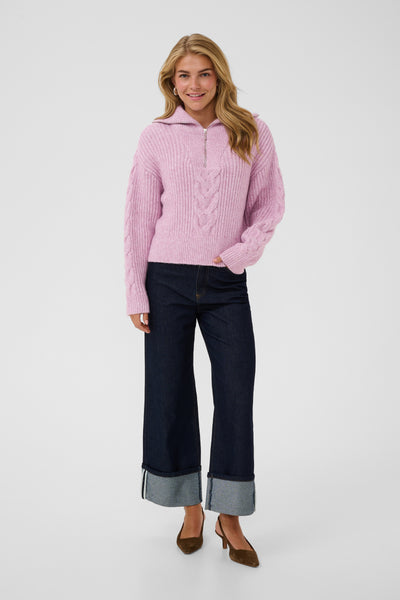 Talma SZ Pullover - Mauve Mist Melange / Pink