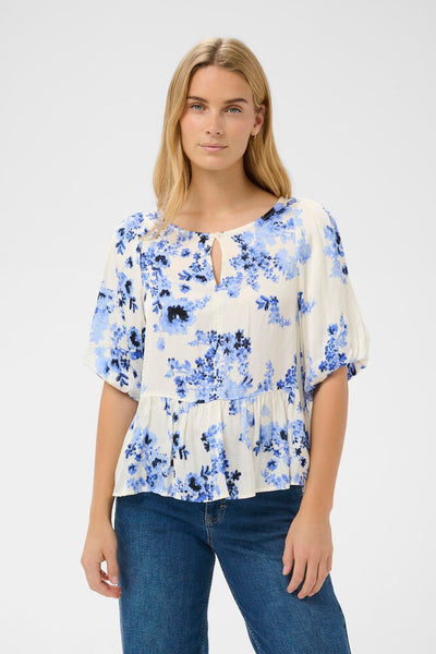 AzeliaPW Blouse Blue Shadow Flower