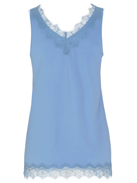TOP WITH LACE, BLUE HEAVEN
