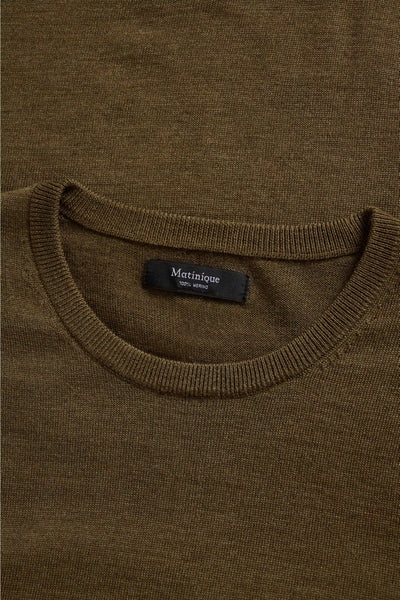 MARGRATE MERINO PULLOVER- Sepia melange