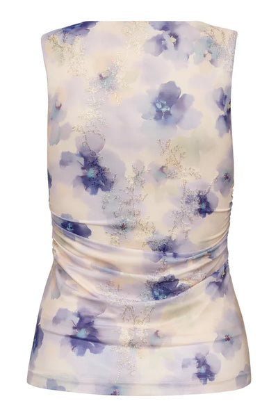 Claudine top AV8050 - Purple/Yellow